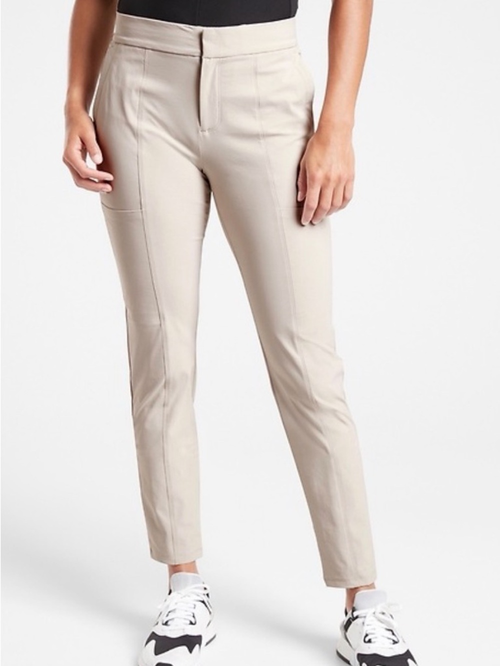 Athleta Slim Ankle Pants in Light Beige